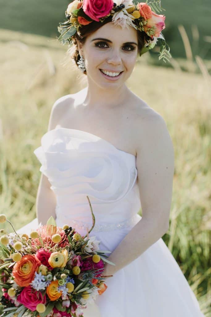 Flowers By Julia Rose - Harvest Newrybar Wedding - Bride