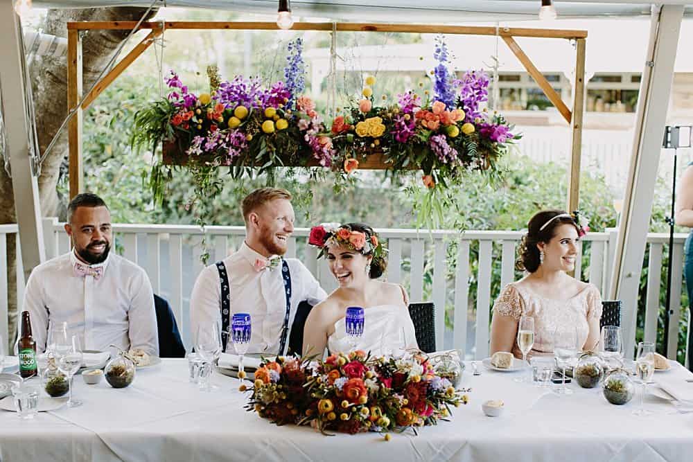 Flowers By Julia Rose - Harvest Newrybar Wedding -bride & groom install & bouquet