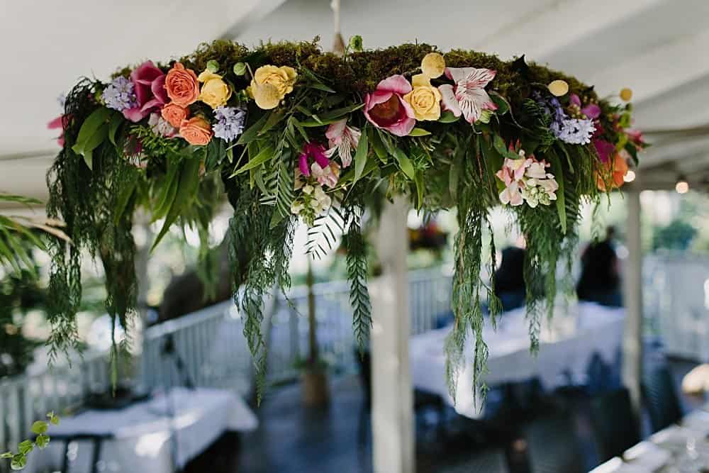 Flowers By Julia Rose - Harvest Newrybar Wedding -chandelier